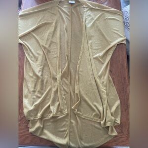 LuLaRoe Mustard Yellow Open Front Lightweight Cardigan